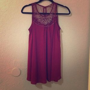 Maroon beaded blouse